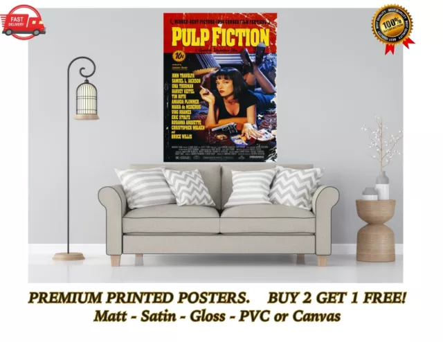 Pulp Fiction klassischer Film großes Poster Kunstdruck Geschenk A0 A1 A2 A3 A4 A5 Maxi