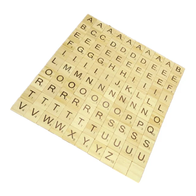 1 Bag 200pcs Puzzles Buchstaben für Handwerk Holz Alphabet Fliesen