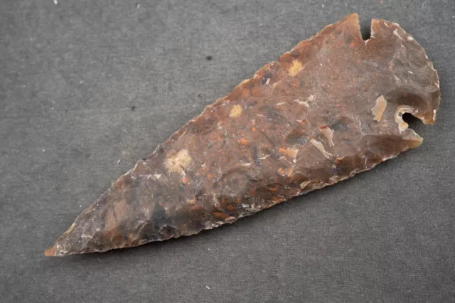 4.9" Flint Spearhead Ohio Collection Spear Point Knife Blade Arrowhead 481