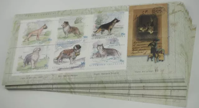 1999 Argentina; 100 Small Bows Dog Breeds, **/MNH, MiNr. 2489/94, ME 800,-