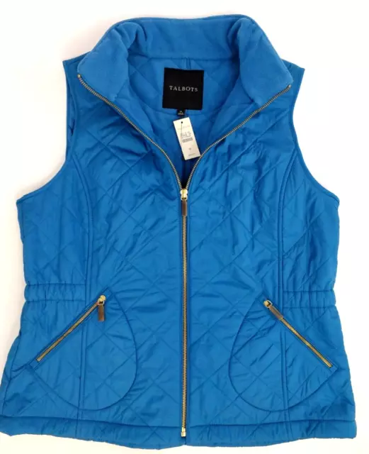 NWT TALBOTS COZY Black Quilted Fleece Lined Zip Vest Pockets 3X Petite  Length £47.55 - PicClick UK