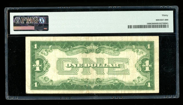 DBR 1934 $1 Silver Funnyback Fr. 1606 BA Block PMG 30 Serial B36759212A 2