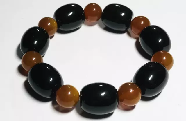 Natural Amber Bracelet Baltic Amber Beads Amber jewelry pressed  22.49gr.B61 2