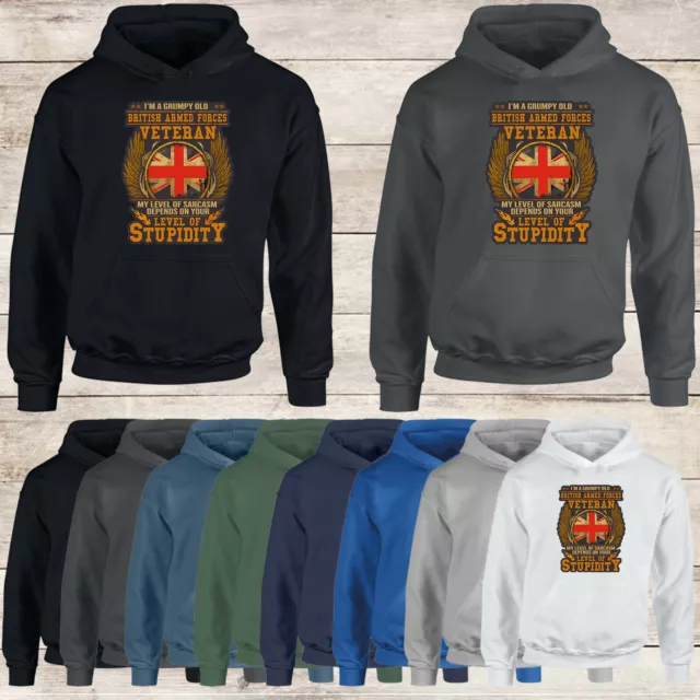 I Am a Grumpy British Old Army Funny   Cool Mens Hoodies #EM