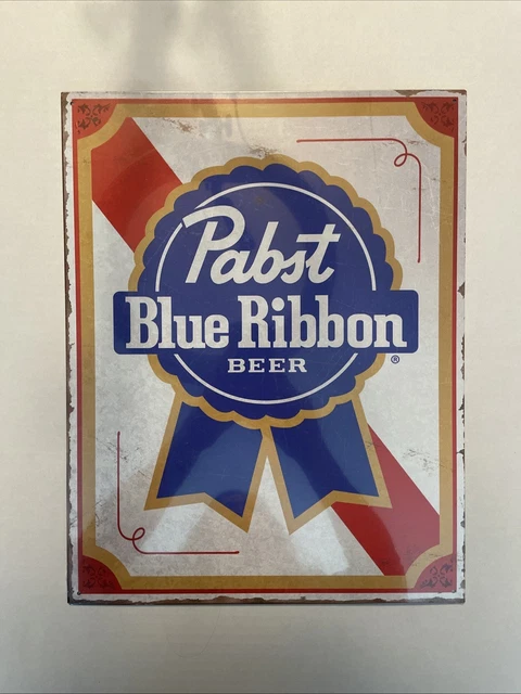 Pabst Blue Ribbon Bigfoot Sasquatch Tin Metal Beer Sign - Man Cave Decor, Breweriana Theme - Made In USA 10 thumbnail image