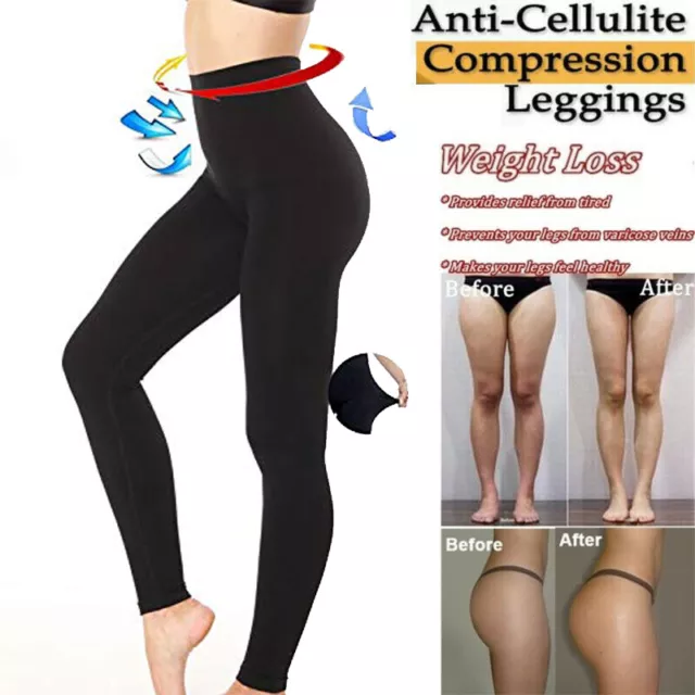 High Waist Anti Cellulite Compression Leggings Body Shaper Tummy Control  Pants
