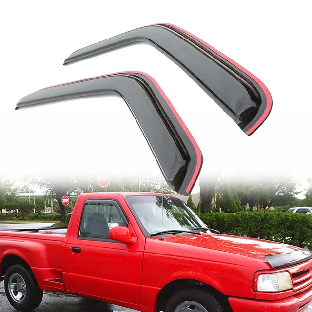 In-Channel Fits Ford Ranger 1993-11 Vent Window Visor Rain Guard Sun Shade Trim