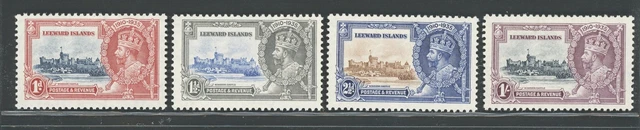 1935 Leeward Islands - Stanley Gibbons n. 88-91 - 4 valori - Silver Jubilee - MN