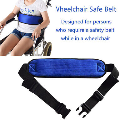 Wheelchair Seat Belt Cushion Harness Straps Safety Adjustable Front Latch Buc-AZ