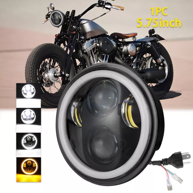 5.75" Inch Headlight Light LED Headlamp For Harley Davidson Dyna Sportster