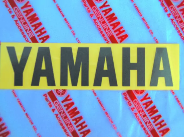 ORIGINAL Yamaha-8cm-Schriftzug-DUNKELGRAU-Aufkleber-Sticker-Emblem-FENDER-80mm