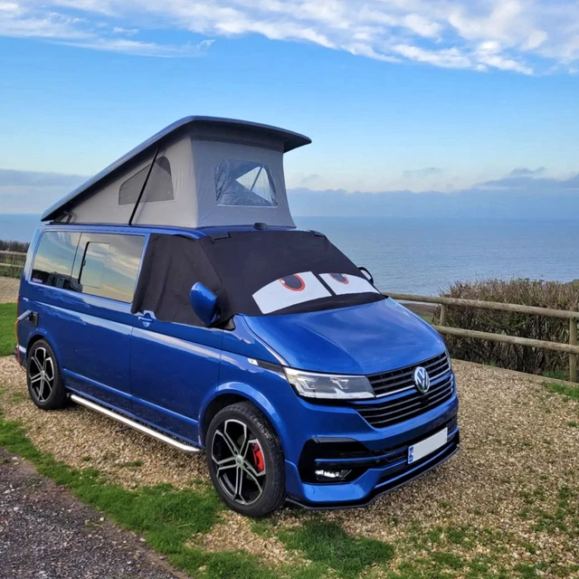 VW TRANSPORTER T6 Front Window Screen Cover Black Out Blind Frost Eyes