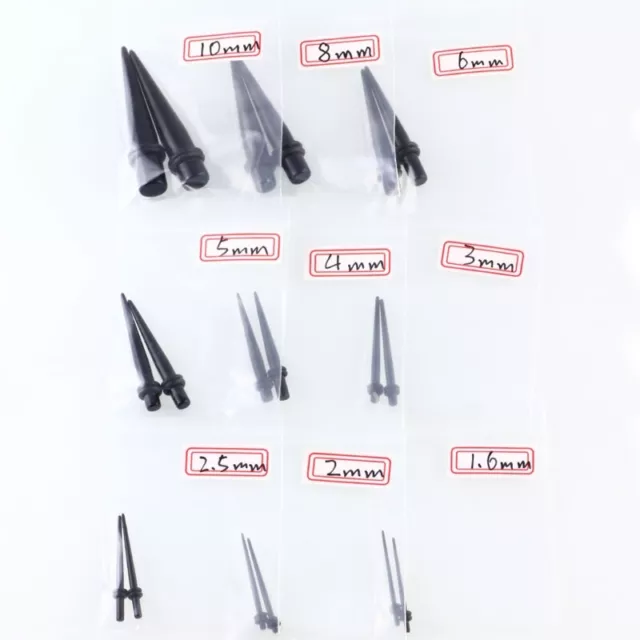 36Pieces Plug Taper Insertion Pin for Ear Tongue Stretcher Piercing Stretching