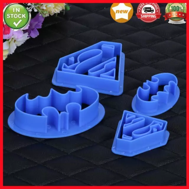 4 pcs Super Hero Batman Superman Cookie Cutters Sugarcraft Cake Decoration