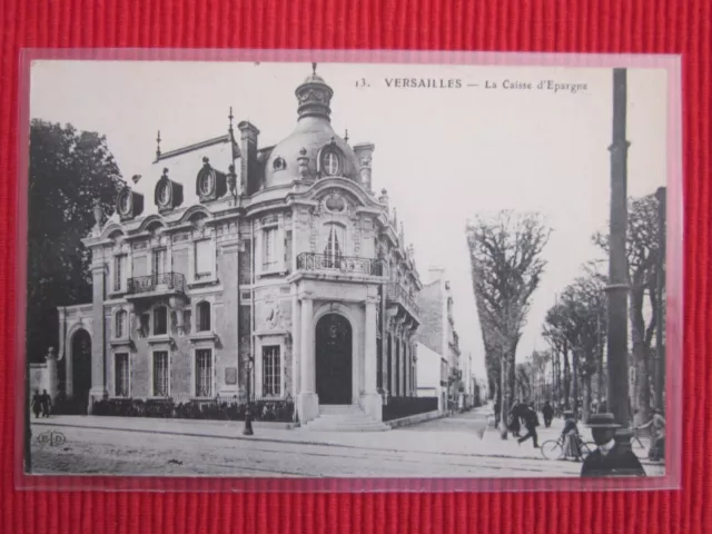 Cpa Ecrite Timbre Versailles La Caisse D'epargne Yvelines 78