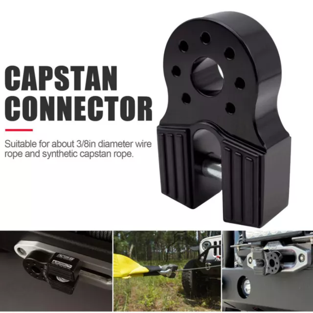 Hook Capstan Connector Winch Rope Trailer Flat Shackle Black Hook Connector