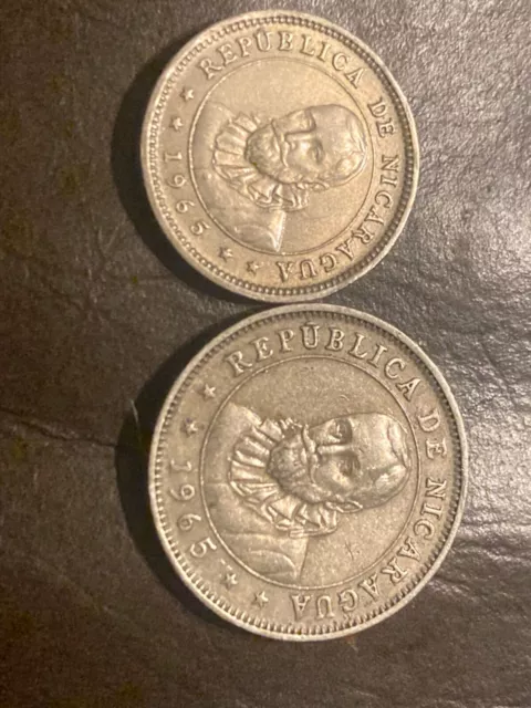 1965 Nicaragua 5 & 10 Centavos Coin