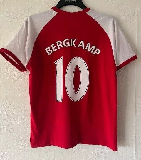 Arsenal Supporters T-shirt, BERGKAMP 10, Mens Medium