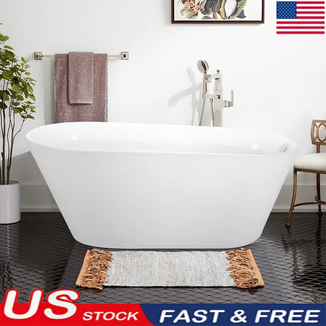 69'' ACRYLIC FREESTANDING Bathtub Contemporary Stand Alone Soaking Tub