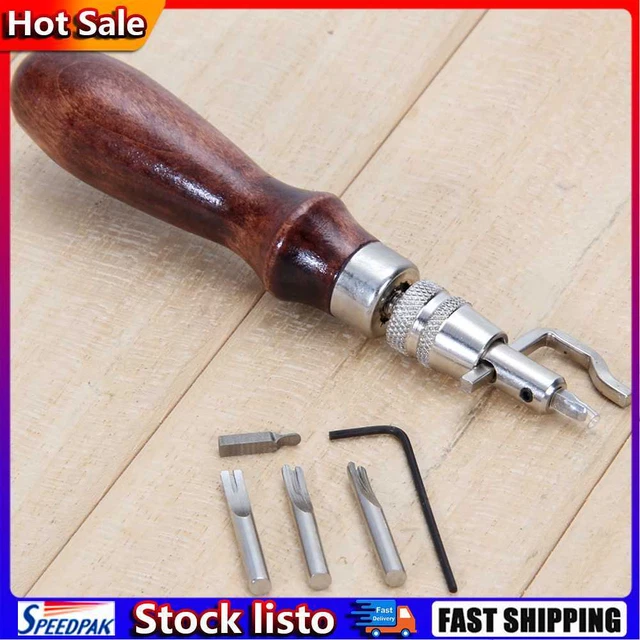 5 In1 DIY Pro Stitching Groover Professional Edge Press Kit Crease Leather Tool