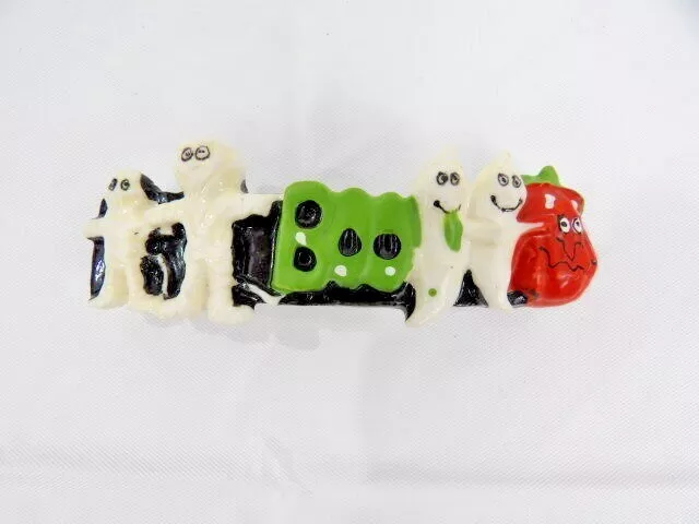 Halloween Barrette Ghost - Mummy - BOO = Jack-o-lantern FUN