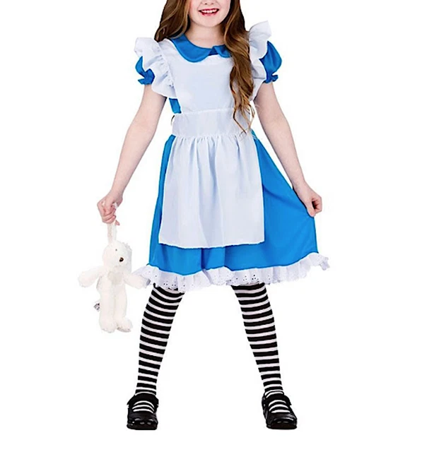 ALICE NEL PAESE Meraviglie Vestito Carnevale Bambina Cosplay Costume  ALICE03 EUR 32,90 - PicClick IT