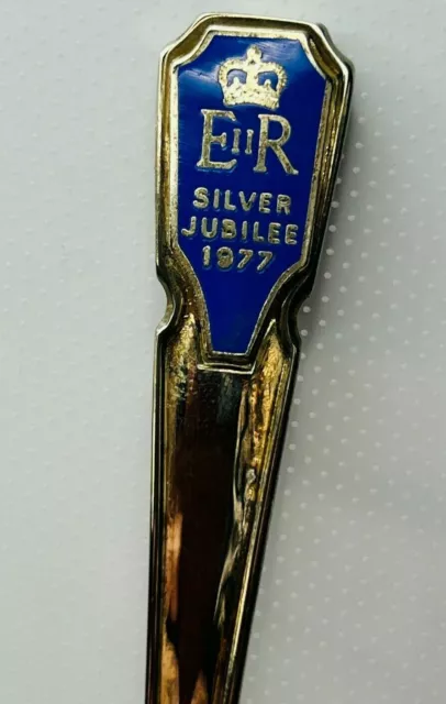 1977 Queen Elizabeth II Silver jubilee Siler plated Soup Spoon Sheffield Made