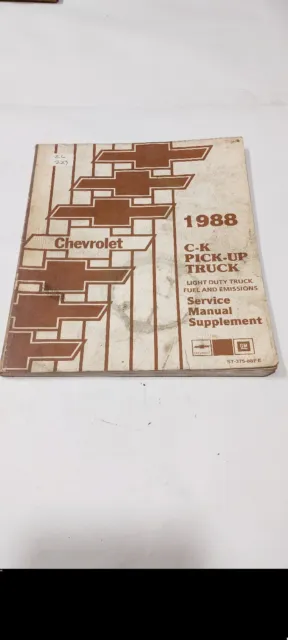 1988 CHEVROLET Light Duty TRUCK FUEL & EMISSIONS SERVICE MANUAL SUPPLEMENT BOOK