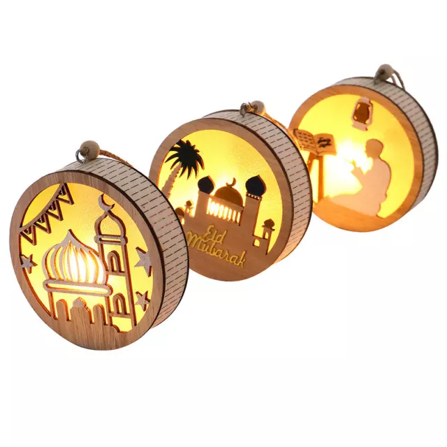 Ramadan Lights Ornaments LED Night Light Crafts For Muslims Islamic Hanging Deco