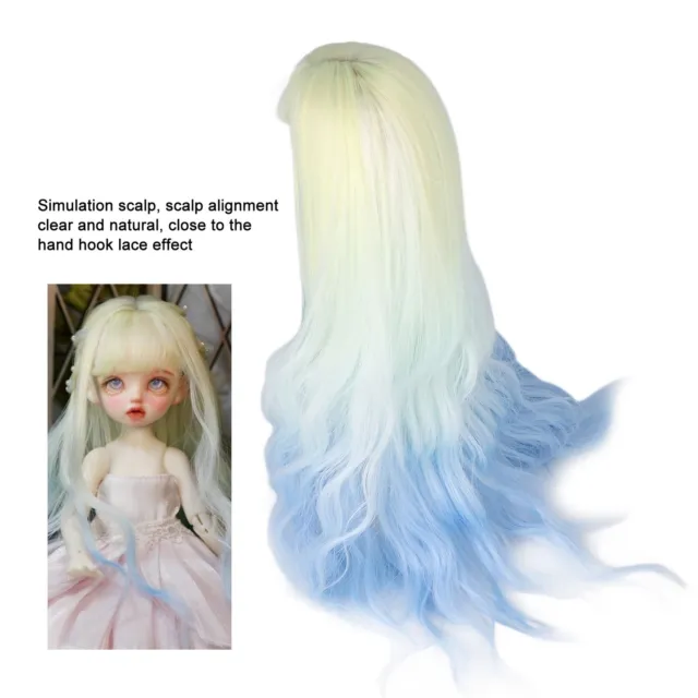 1/3 Ball Jointed Doll Wig High Temperature Doll Wig Decoration Gift (Yellow) REL