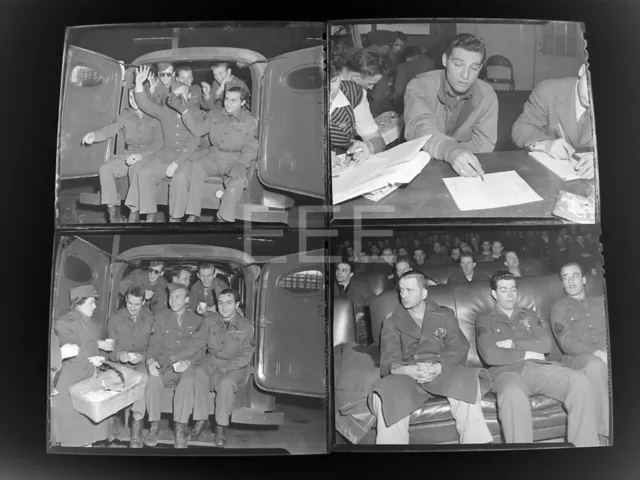 WWII WOUNDED 11 NEGATIVES FAMOUS PHOTOGRAPHER 1945 4x5 inches STATEN ISLAND