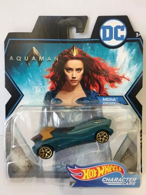 Hot Wheels - DC Comics MERA (Aquaman) Auto Modellino Character Cars Metallo 7cm