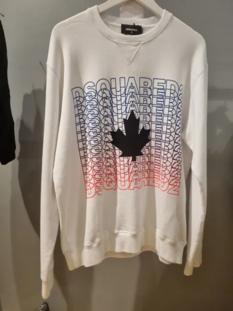 Dsquared2 Multi Logo Sweater In White