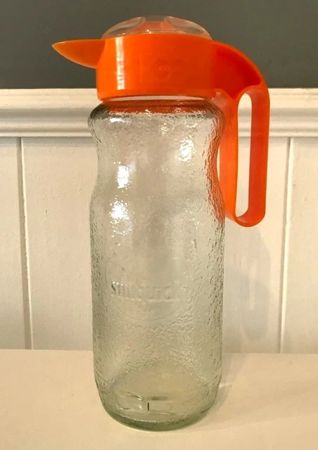 RARE VINTAGE RETRO 1970's 1980's Sunquick Glass Orange Juice Jug CO-RO ...