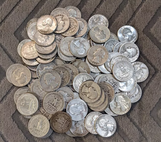 90% Junk Silver Coins $1 Face Value FREE SHIPPING -Mixed Date (4) Quarters