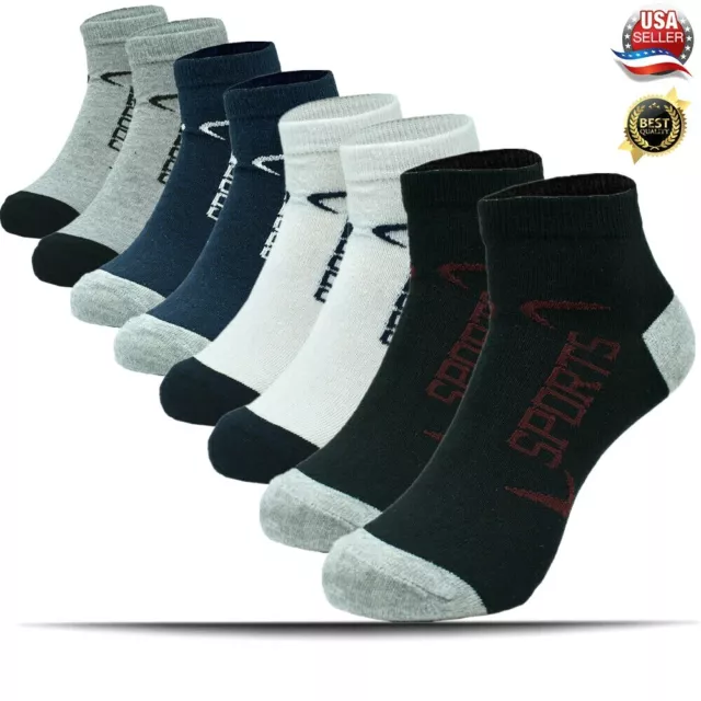 3-12 Pairs Ankle/Quarter Crew Men's Sports Casual Socks Cotton Low Cut Size 9-13