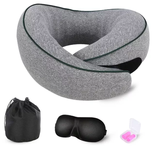 Safety Neck Pillow for Travel Memory Foam Comfortable & Breathable Soft UShaped