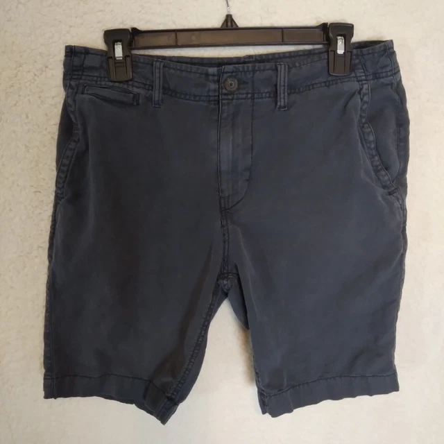 Lucky Brand Shorts Mens 31x8.5 Blue Linen Drawstring Lightweight Preppy Casual