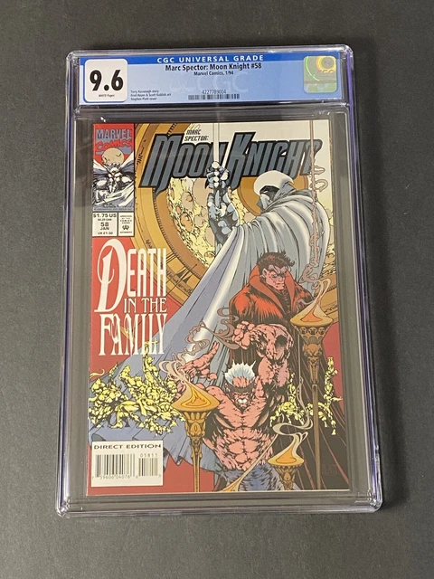 Marc Spector Moon Knight #58 CGC 9.6 White Pages Stephen Platt Cover Marvel 1994