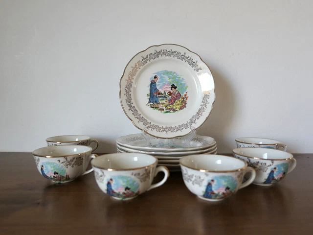 Service à dessert en porcelaine - Modèle Fragonard - Arts de la table