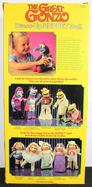Vintage 1982 The Great Gonzo Fisher Price Dress Up Muppet Dolls Jim Henson New 3