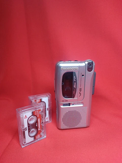 Panasonic Handheld Cassette Voice Recorder RN-405 Tested Working & 2 Casette