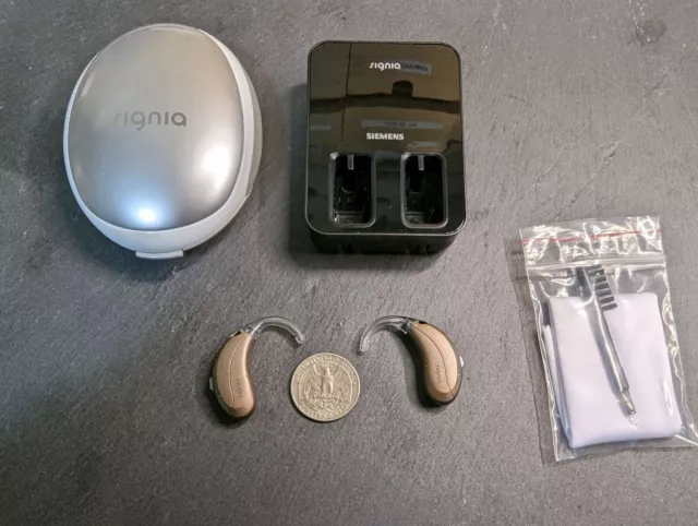 Signia Motion 1 NX Charge&GO miniBTE hearing aids Wireless App control+Charger