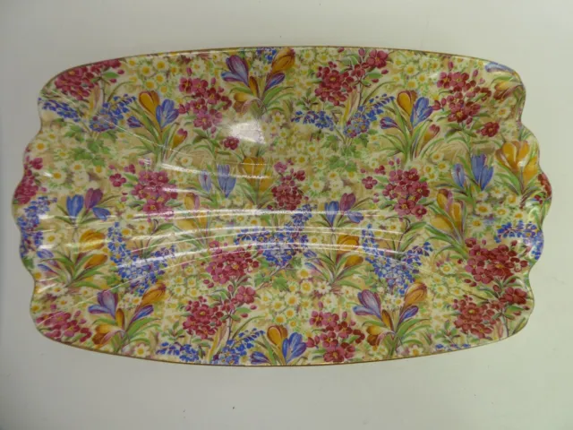 Royal Winton Grimwades Old Cottage Chintz Floral All Over Dish Plate  Art Deco