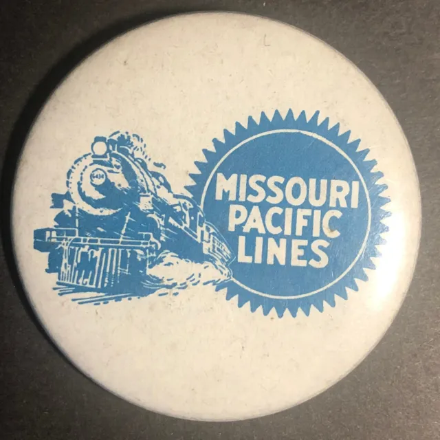 Missouri Pacific Lines Railroad Railway 2" Steel Pinback Button c1970's-80's