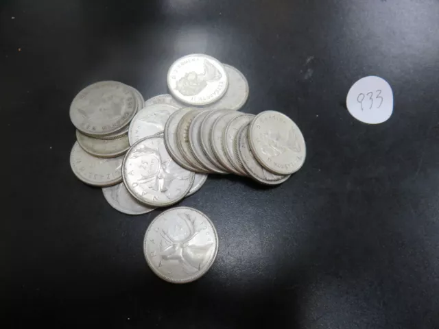 $5.00 Face Value 80% Silver Canadian 25 Cents