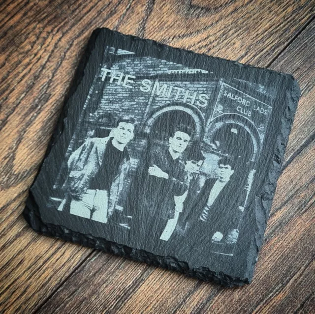 The Smiths Band Salford Lads Club  Slate Coaster Laser Engraved Coffee Tea Gift