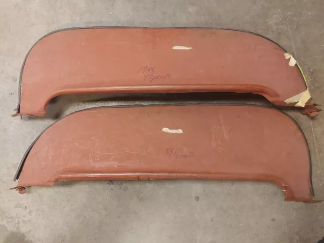 1955 Plymouth FENDER SKIRTS flush mount. Vintage steel used pair. 55 PLYMOUTH 1955 Plymouth FENDER SKIRTS flush mount. Vintage steel used pair. 55 PLYMOUTH