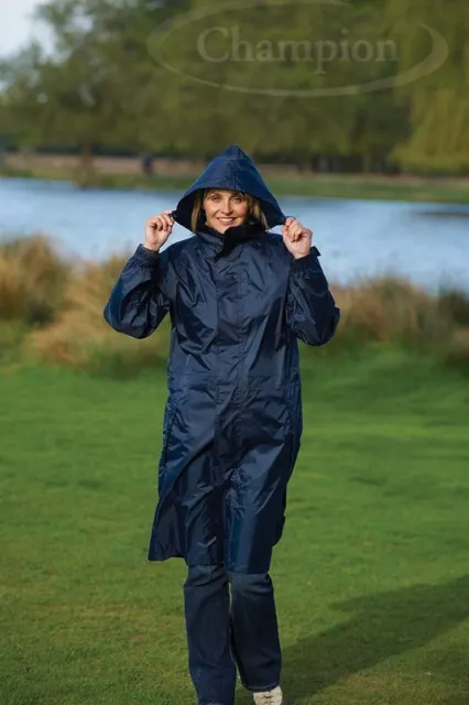 Champion 100% Waterproof Breathable Light weight Knee Length Coat RRP: £49.99