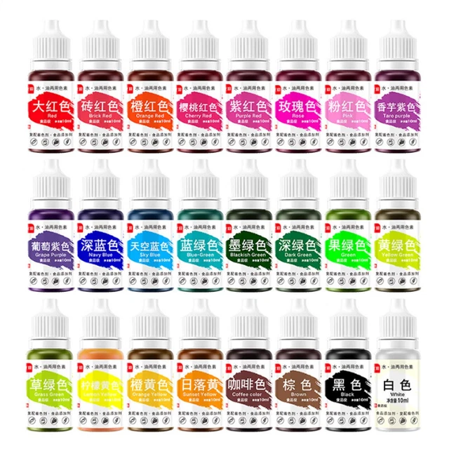 Color Back Compound 25 COLORS FOOD-GRADE Liquid Baking Compound Colorant Practical Food ...